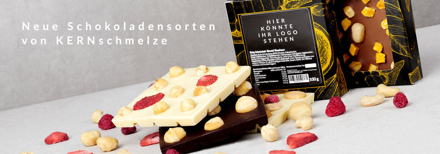 Neue KERNschmelze Schokoladensorten für Ihre Kunden und Gäste
