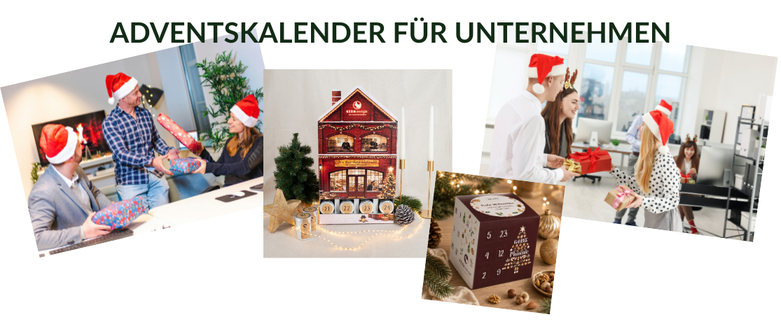 Adventskalender mit Nüssen als hochwertige Weihnachtsgeschenke für Mitarbeiter, Kunden und Unternehmen