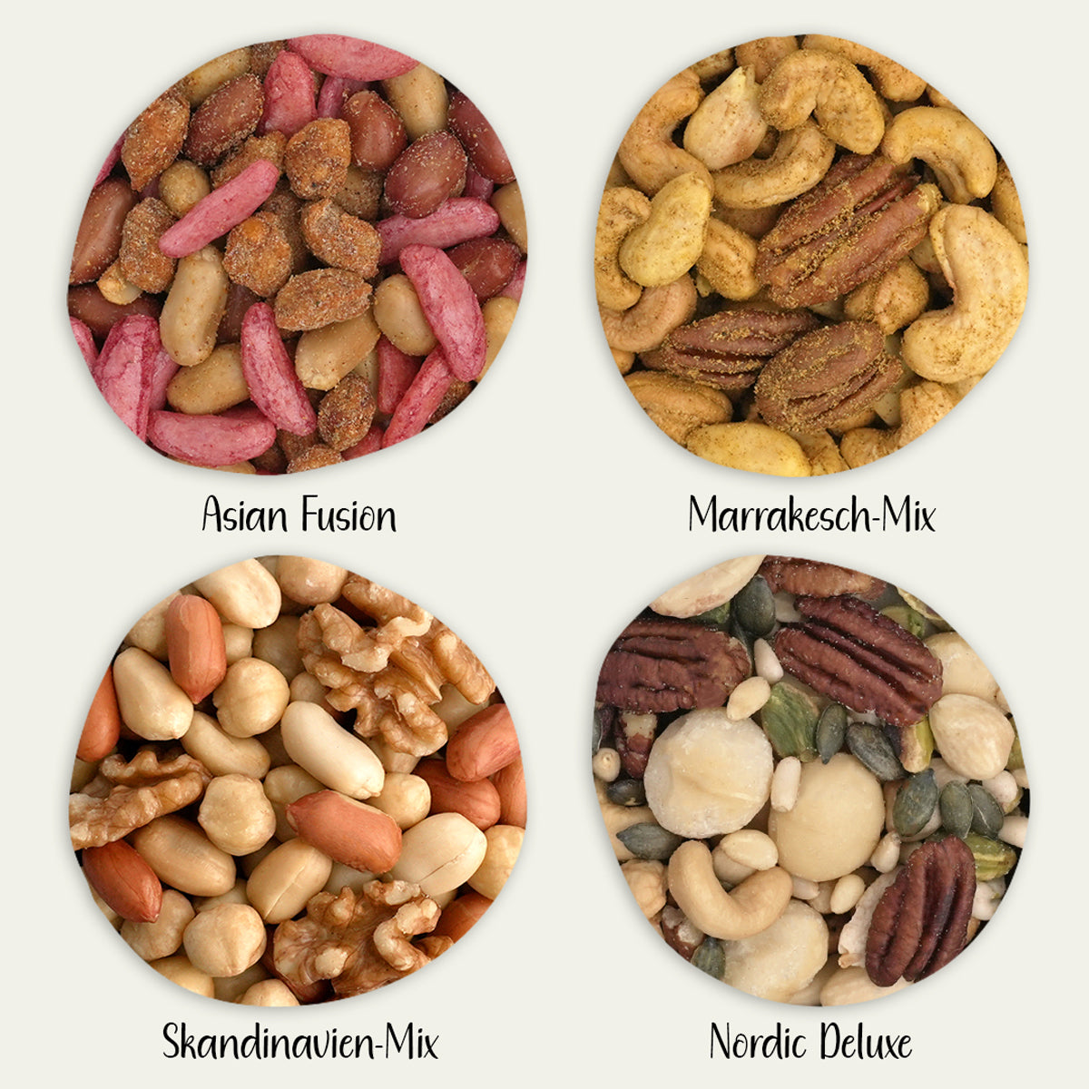 All Around The World Set – 4 Nussmischungen