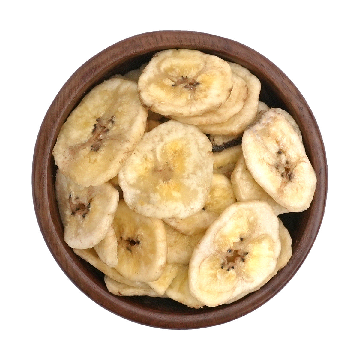 Bananenchips - getrocknet, mit Kokosöl und Honig verfeinert, perfekt als Snack oder im Müsli