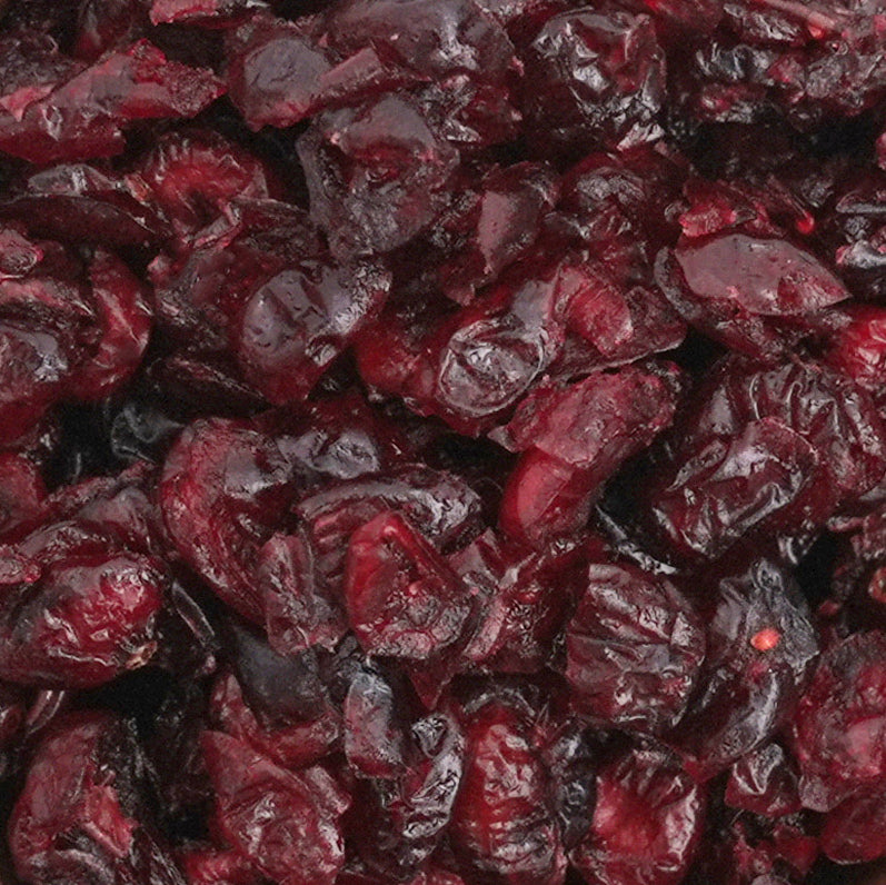 Nahaufnahme hochwertige getrocknete Cranberries
