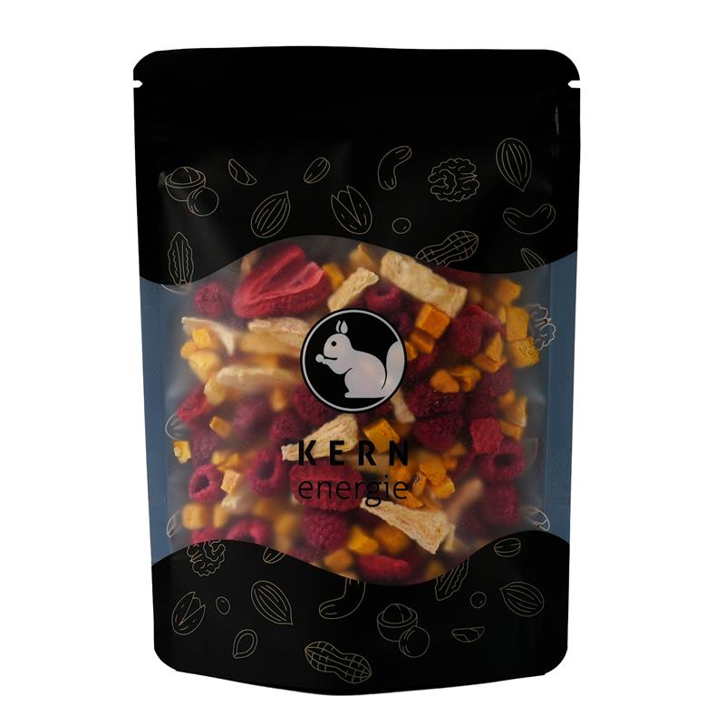 Fruchtmix im schwarzen Flowack