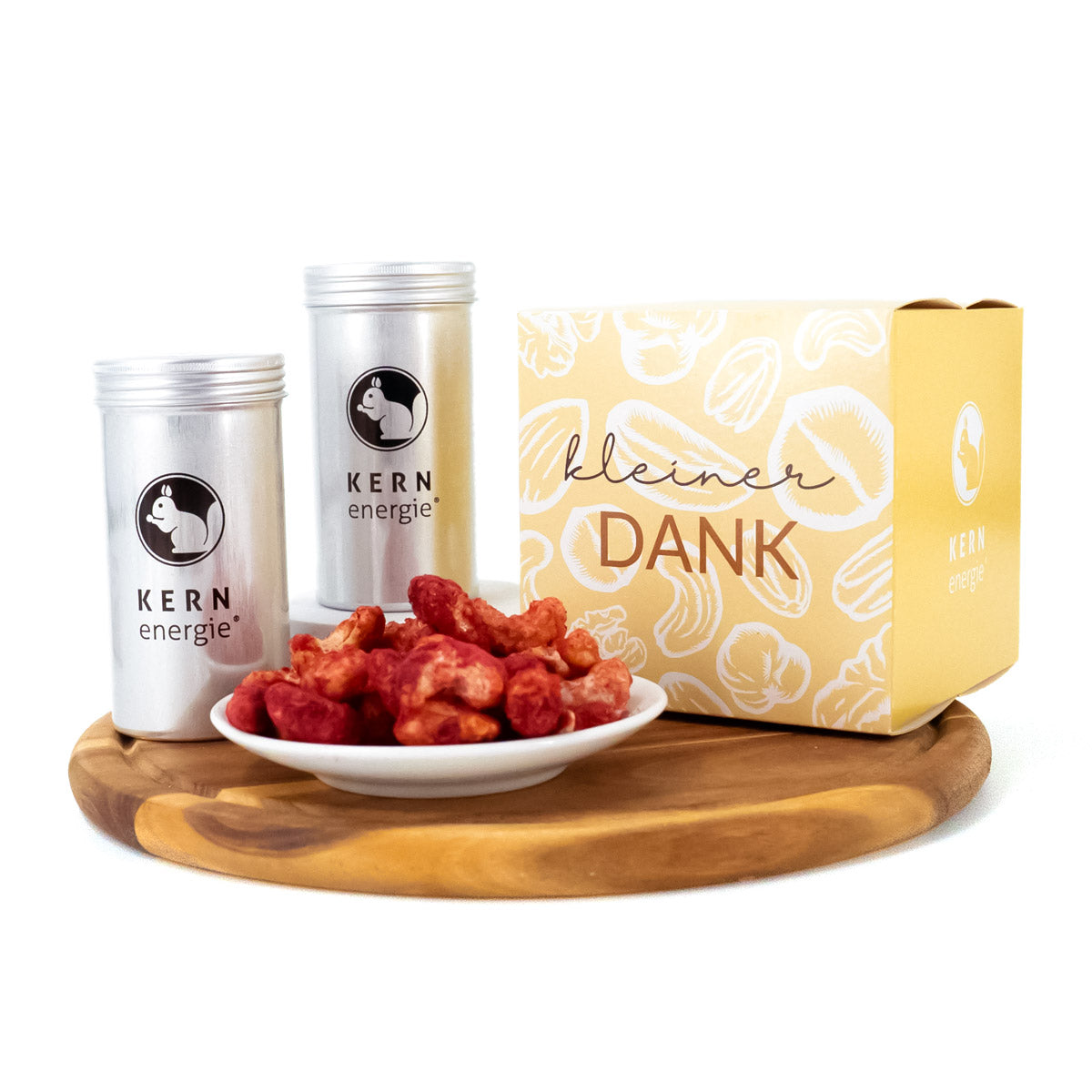 Geschenkset "Kleiner Dank" mit Aludosen und Nüssen