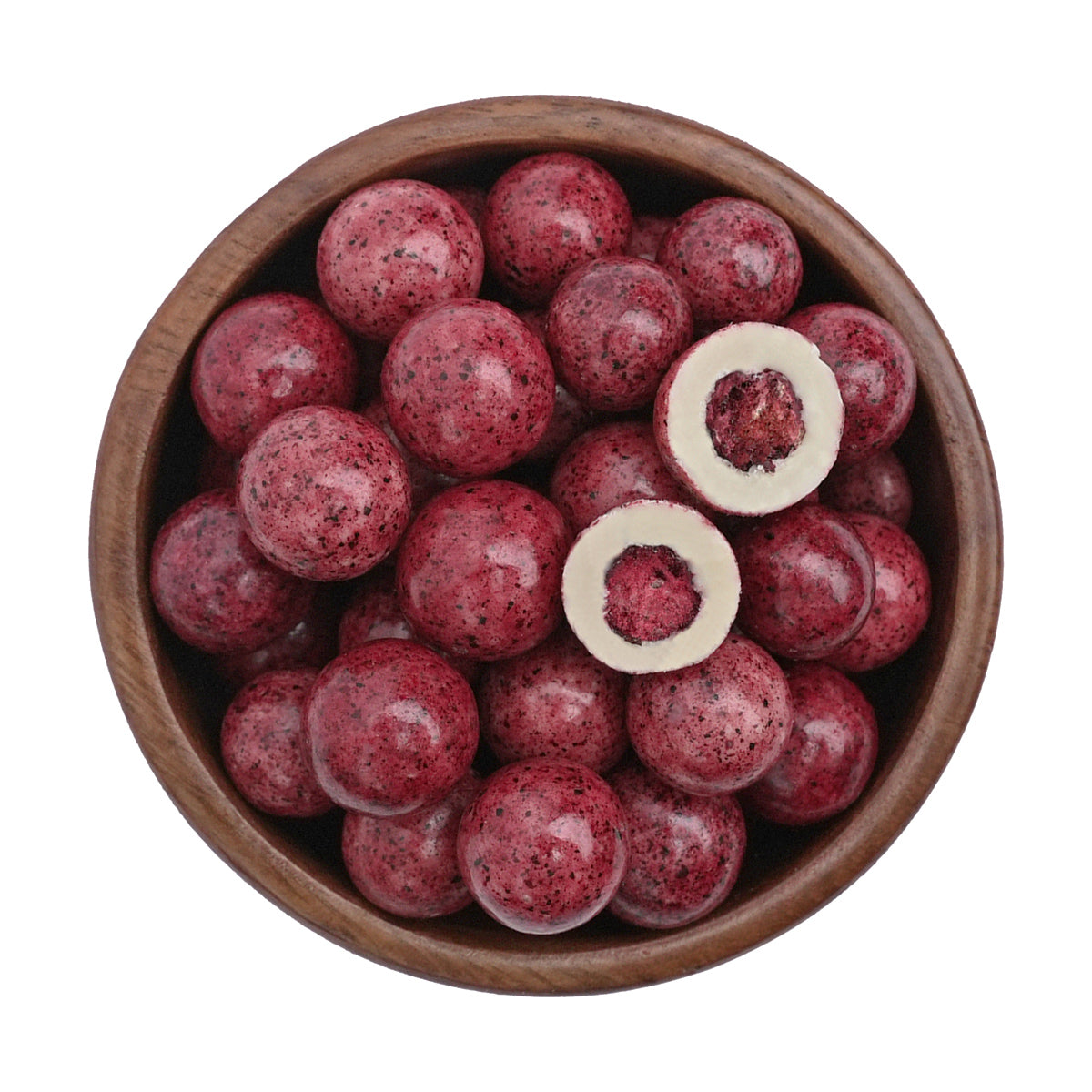 Gefriergetrocknete Johannisbeeren mit Joghurtschokolade umhüllt