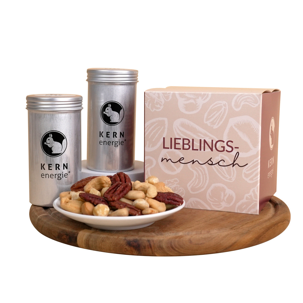 Geschenkkarton "Lieblingsmensch" mit Nussmischungen