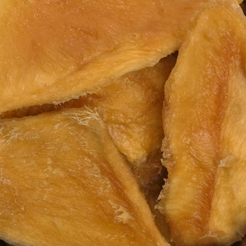 Nahaufnahme hochwertige getrocknete Mangoscheiben