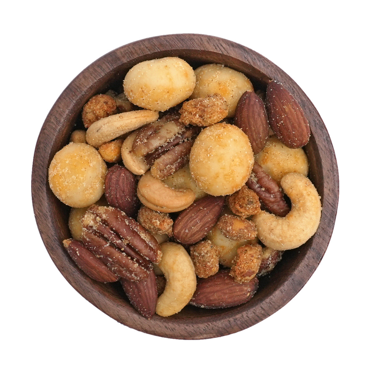 Nussmischung Safari Deluxe aus Mandeln, Macadamias, Pekannüssen, Cashews und Katjang Pedis mit pikanter Würzmischung