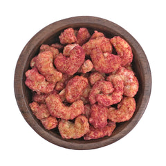 Sweet Berry Cashews – gebrannte Cashews mit Himbeerstaub