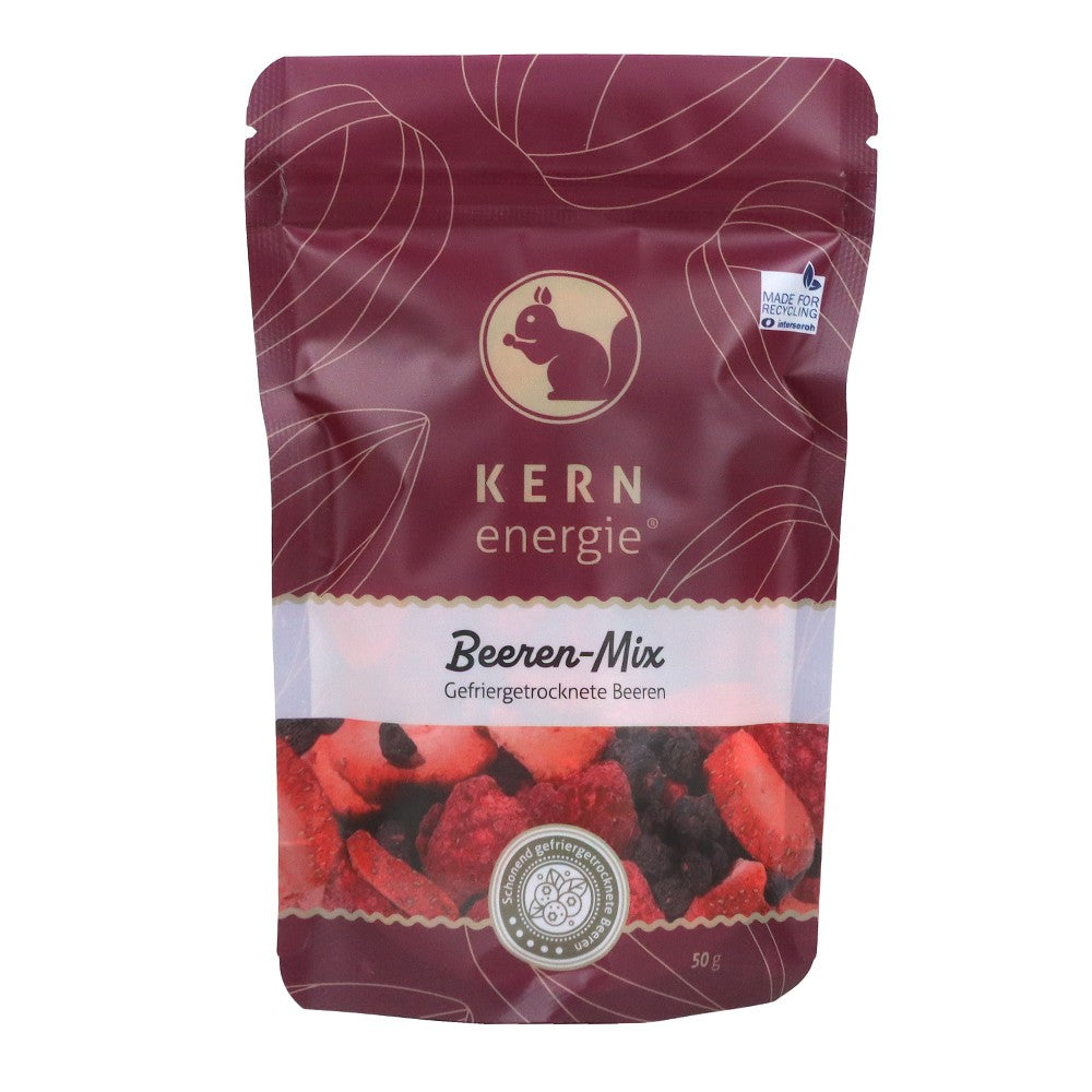 Fruchtmischung Beeren-Mix aus Gefriergetrockneten Erdbeerscheiben, Himbeeren, Brombeeren und Heidelbeeren