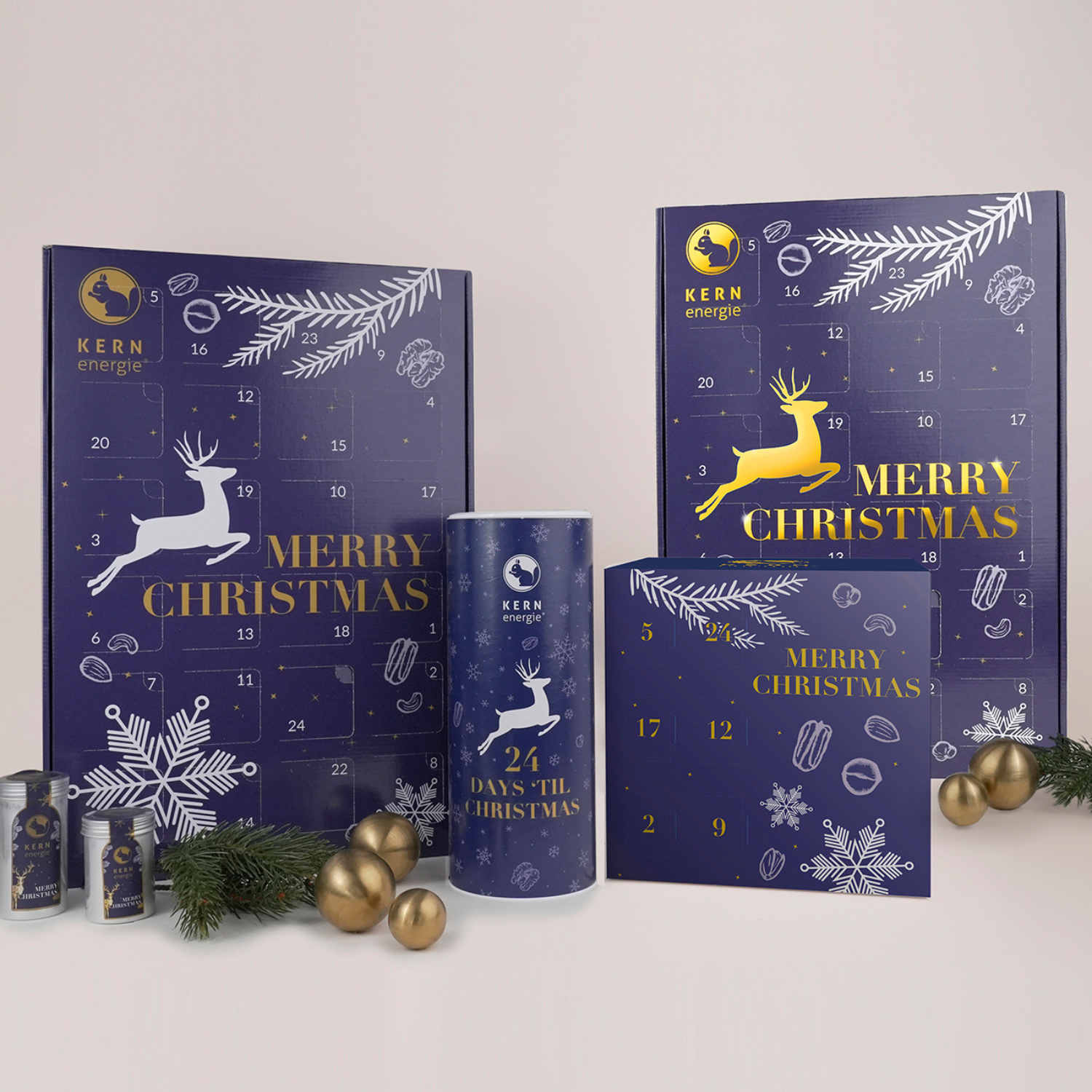 Adventskalender 2025 Nüsse von KERNenergie – Nüsse Adventskalender, Adventskalender mit Nüssen, personalisiertes Werbegeschenk mit Logo, Kunden Weihnachtsgeschenke, Werbegeschenke für Mitarbeiter und Geschäftspartner, Werbegeschenke Weihnachten, Adventskalender für Mitarbeitende, Nuss Adventskalender