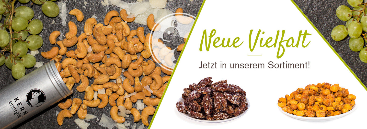 KERNenergie Sortimentserweiterung mit neuen Premium-Nussmischungen und hochwertigen Snacks