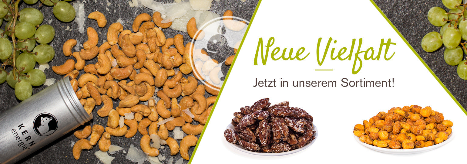KERNenergie Sortimentserweiterung mit neuen Premium-Nussmischungen und hochwertigen Snacks