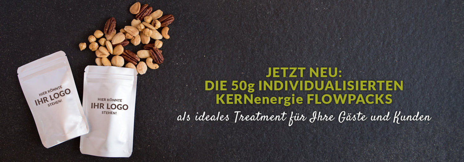 Hochwertige Give Aways: Neue 50g Flowpacks ab 250 Stück