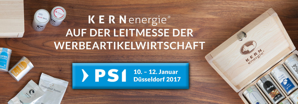 KERNenergie zeigt Giveaways Werbeartikel Messe PSI