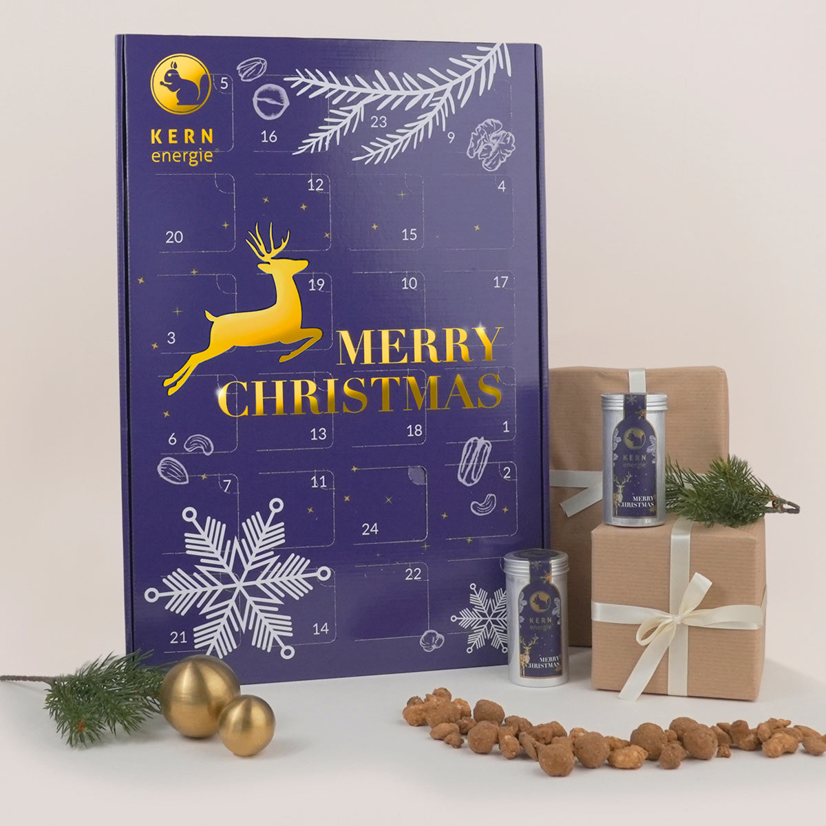 Premium Adventskalender 2025 - Exklusive Nüsse, Früchte & Nussmischungen