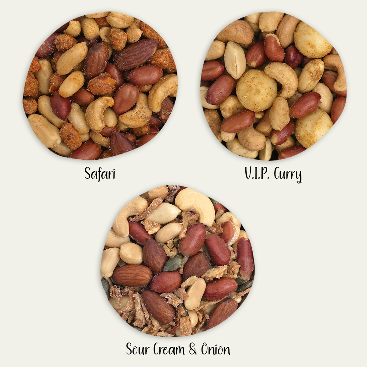 Knabber Flowpack Bundle –  3 Nussmischungen