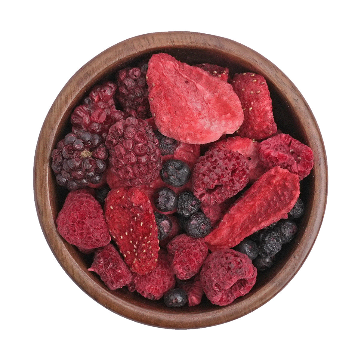 Hauptbild Fruchtmischung Beeren-Mix aus Gefriergetrockneten Erdbeerscheiben, Himbeeren, Brombeeren und Heidelbeeren