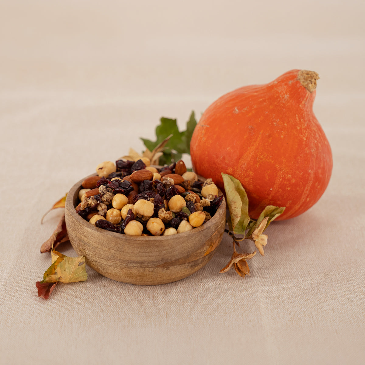 Goldener Herbst – geröstete Nuss-Frucht-Mischung