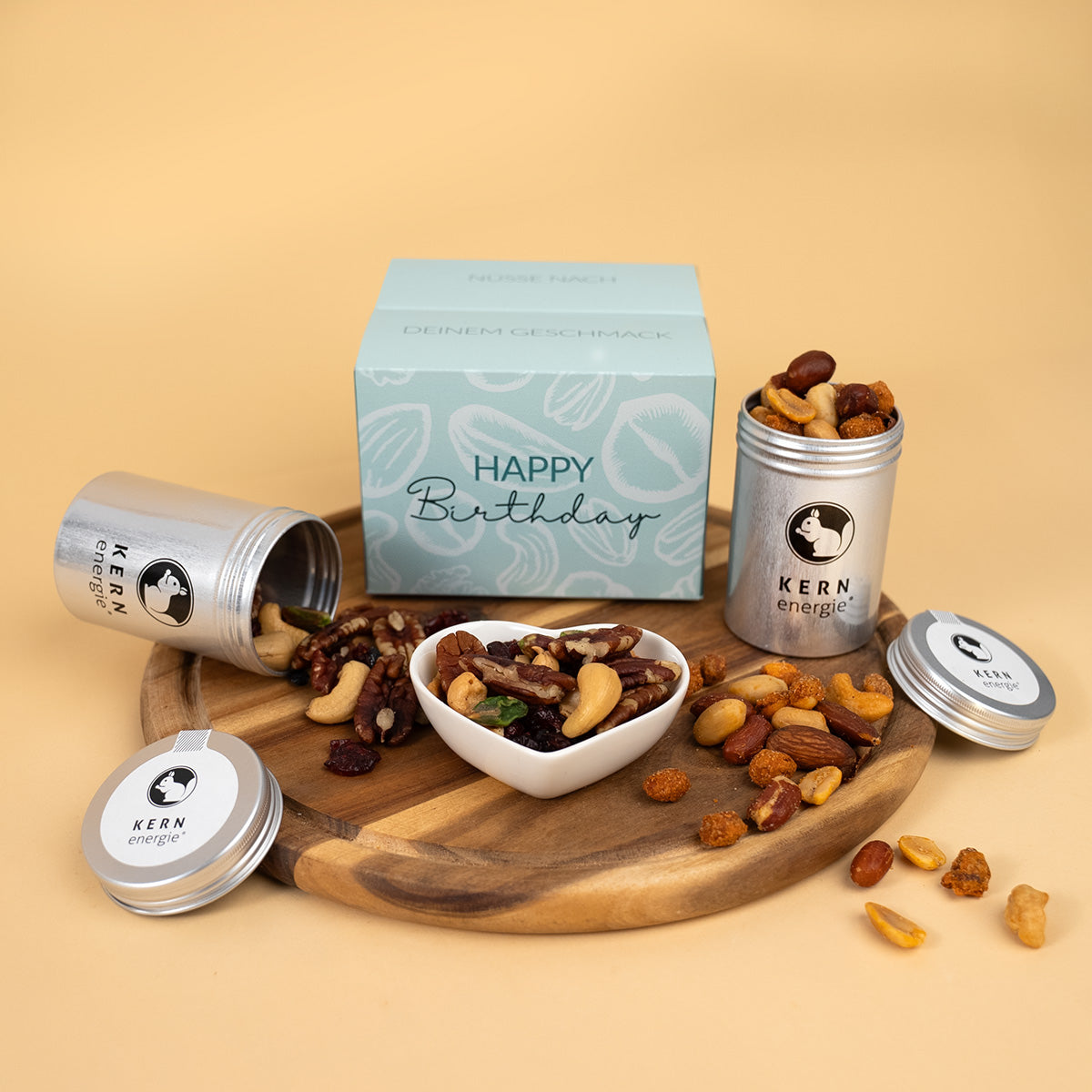 Geburtstagsgeschenk - 4 Nuss- und Schoko-Mischungen
