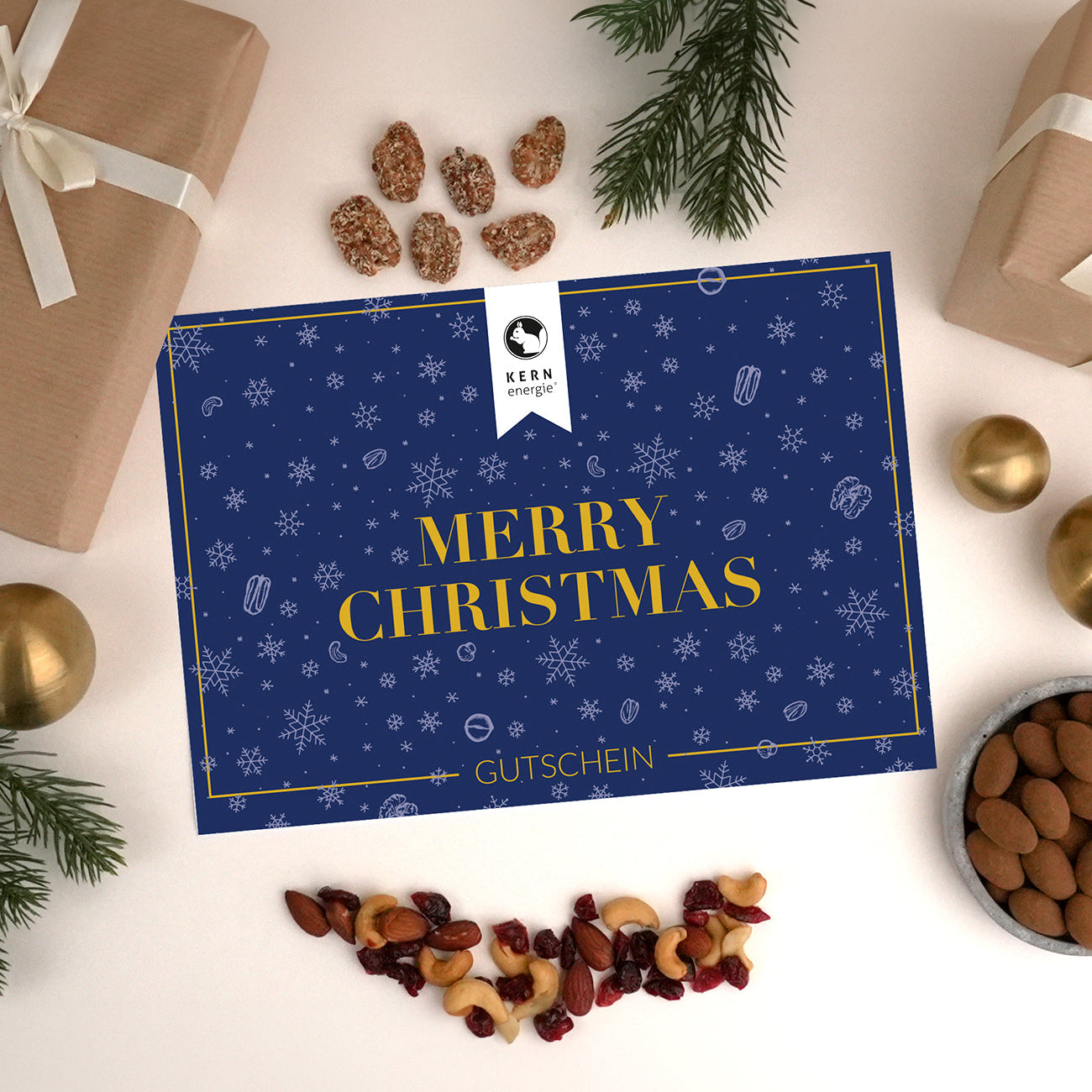 Gutschein im Merry Christmas Design