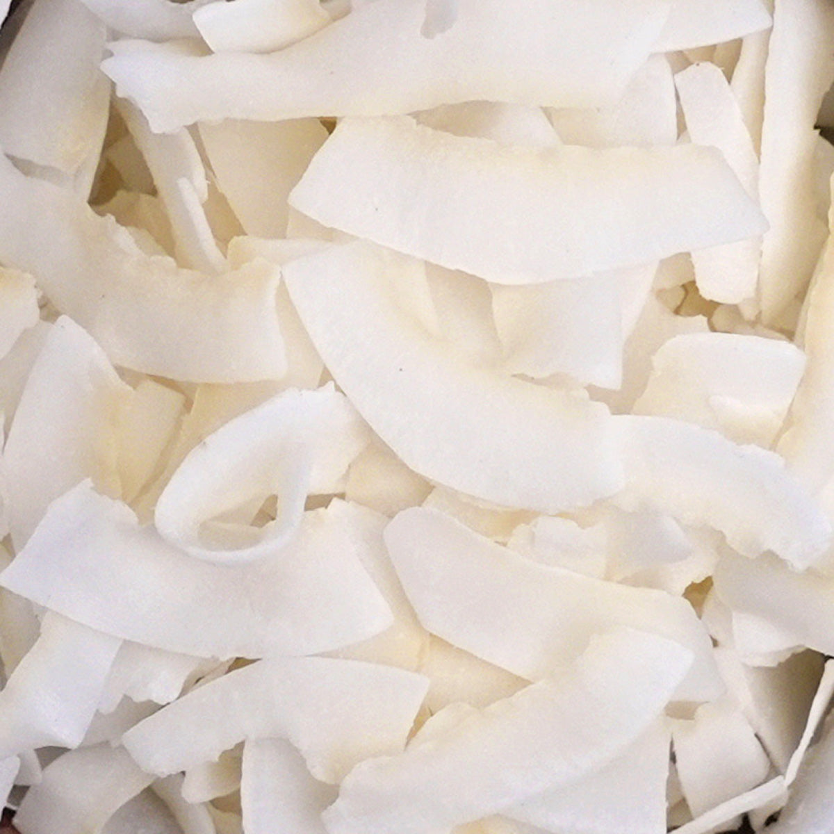 Nahaufnahme hochwertige getrocknete Kokosnuss-Chips