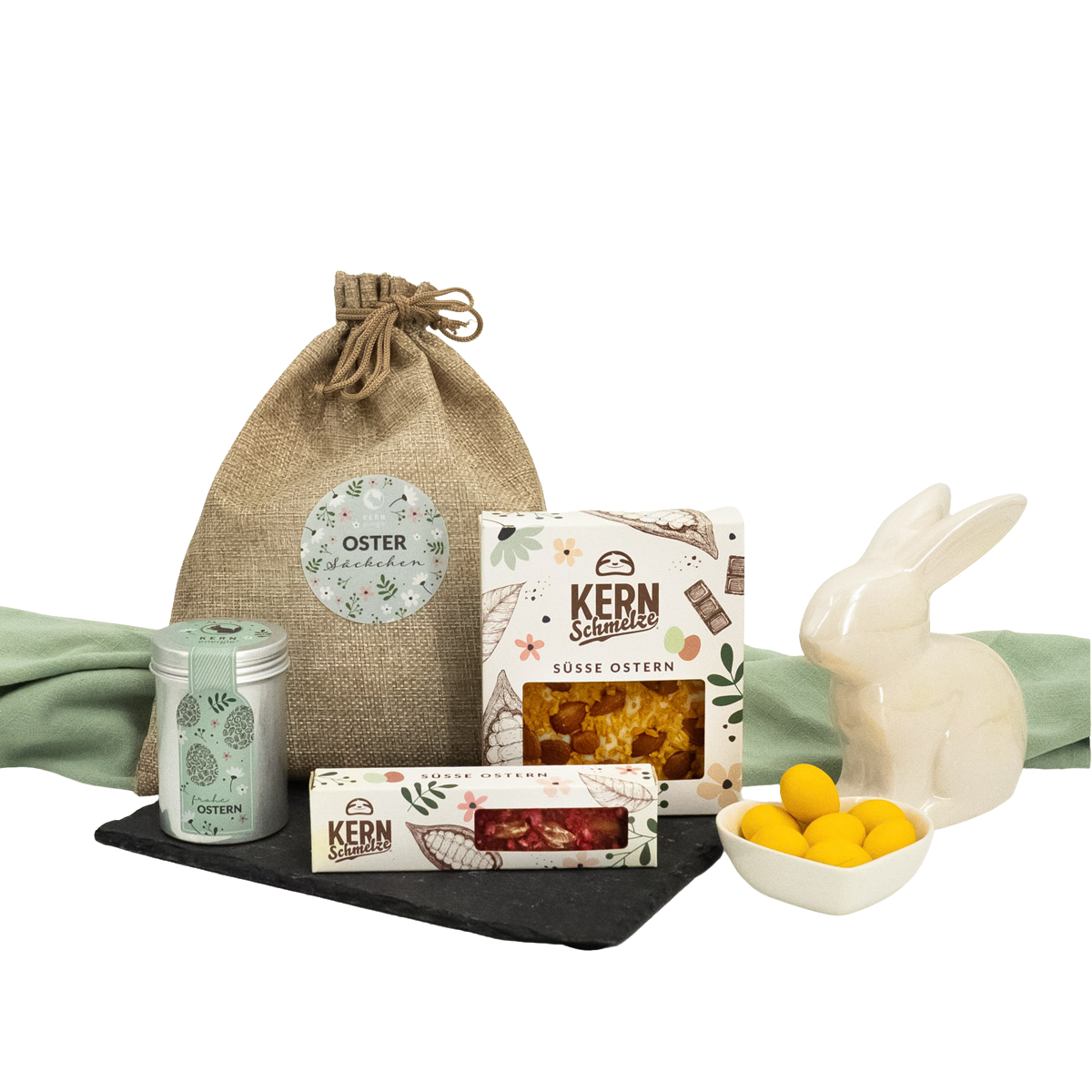 Oster-Säckchen - mit Nüssen und Schokolade