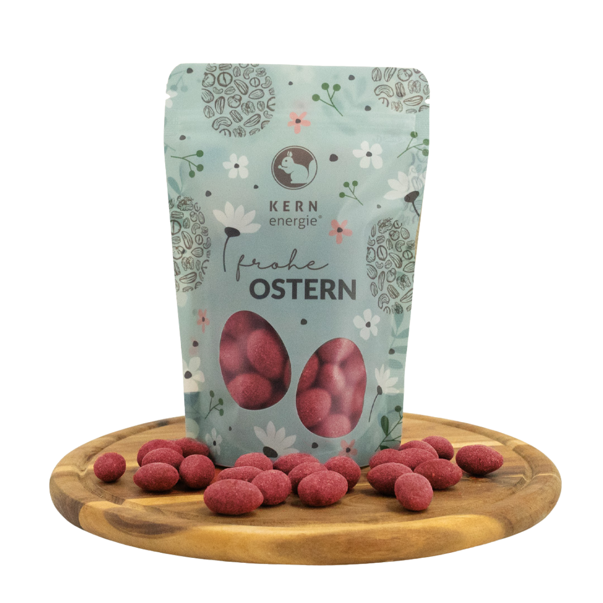 Himbeermandeln - in Vollmilchschokolade mit Himbeerstaub