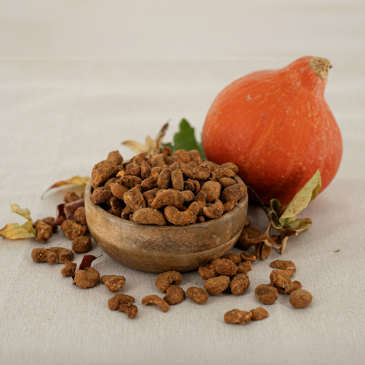 Gebrannte Cashewkerne mit Pumpkin spiced Würze