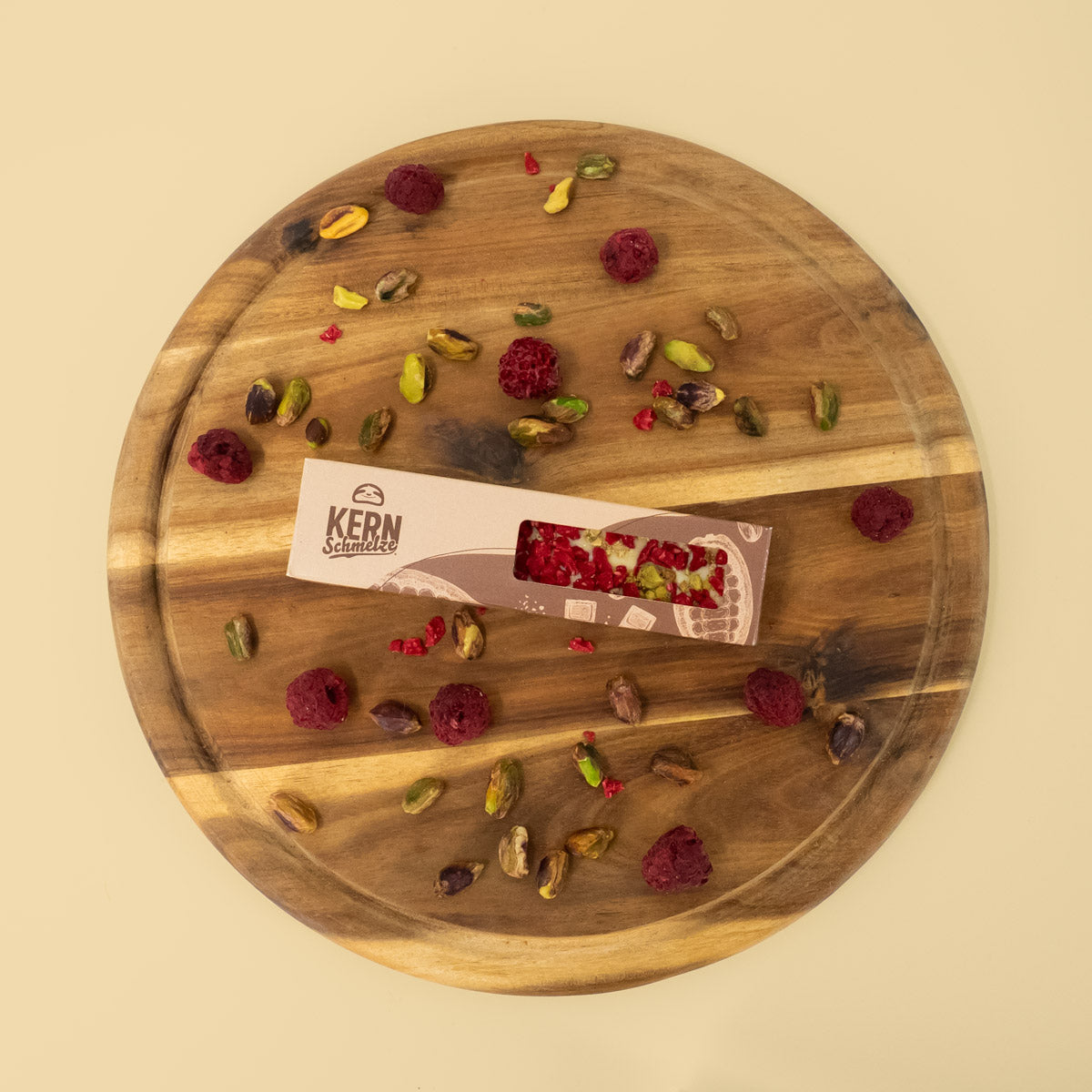 Schokoriegel – Weiße Schokolade mit Himbeer & Pistazie