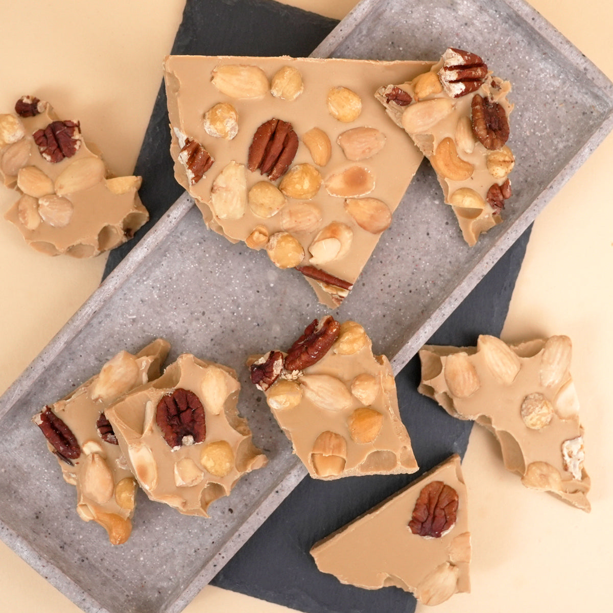 Bruchschokolade  – Karamellschokolade mit Australian Gold