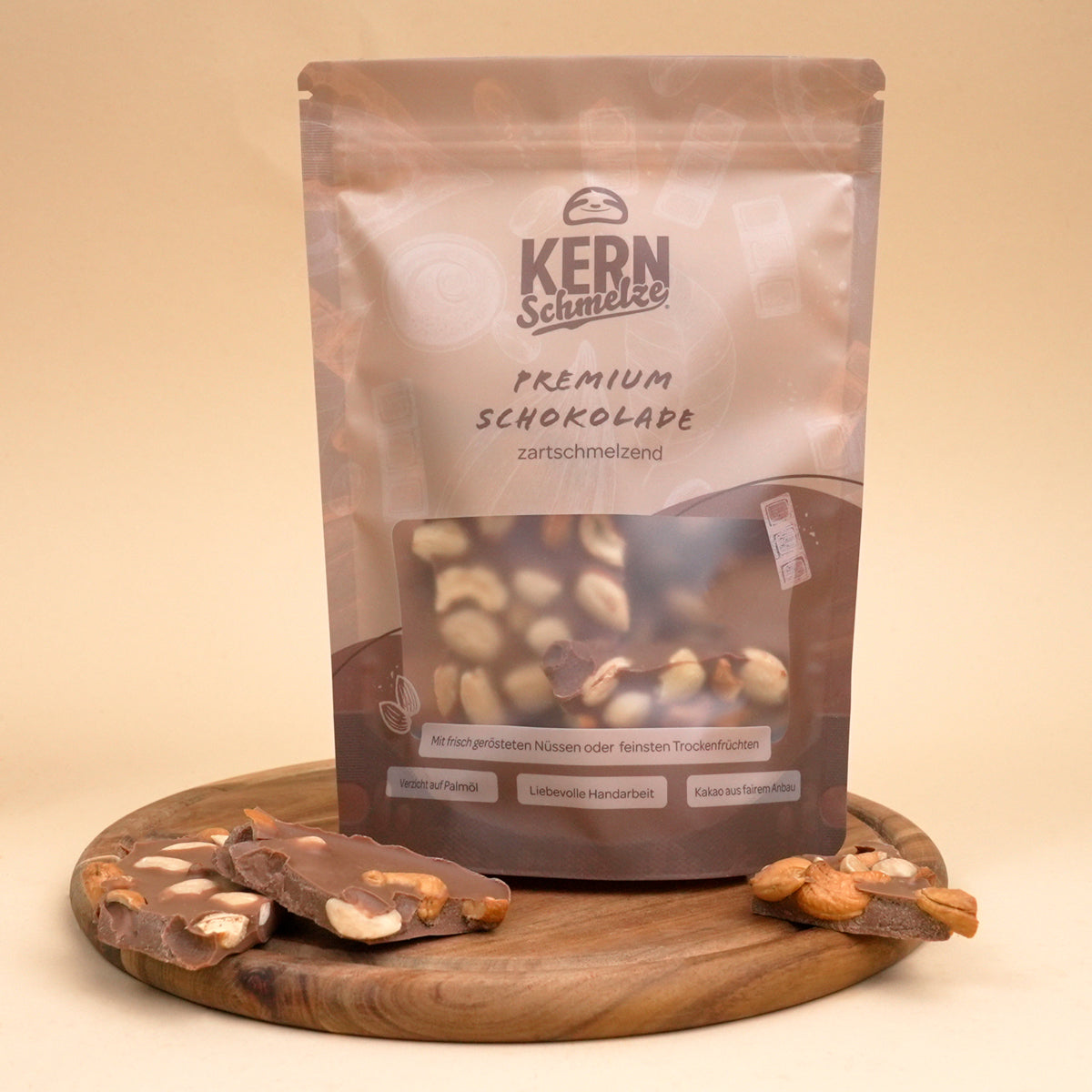 Bruchschokolade – Vollmilchschokolade mit Cashews & Mandeln