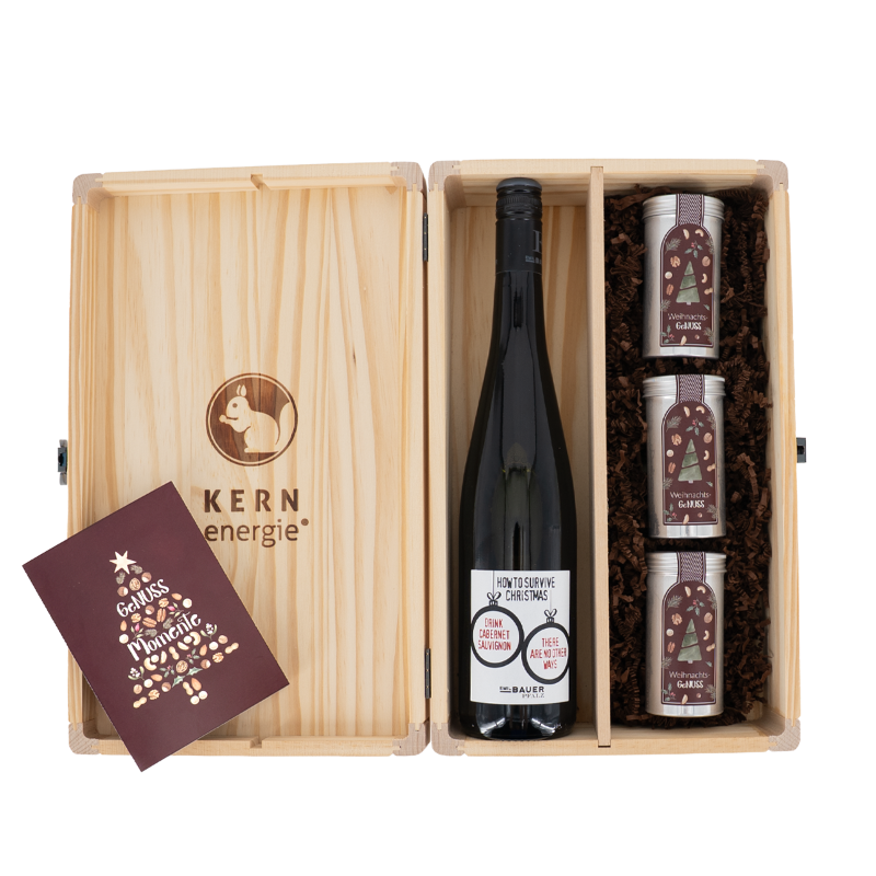 Gourmet-Sets von KERNenergie als Weihnachtsgeschenke für Kunden