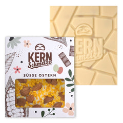 Schokoladentafel - weiße Schokolade mit Aprikosenkernen & Früchten