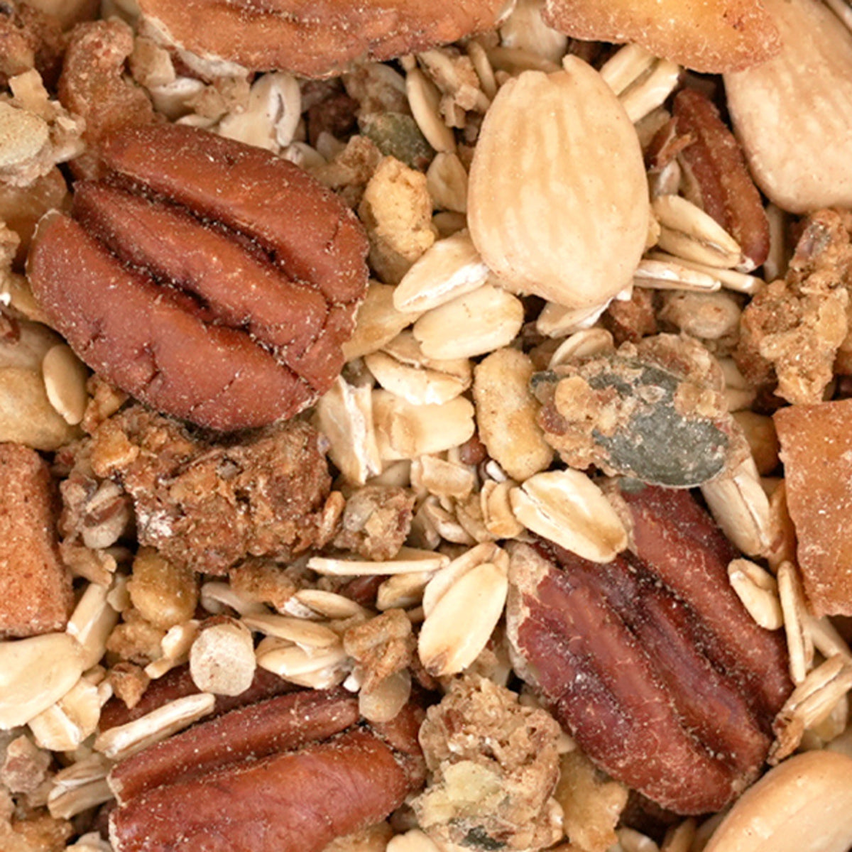 Müsli mit gerösteten Nüssen und Haferflocken
