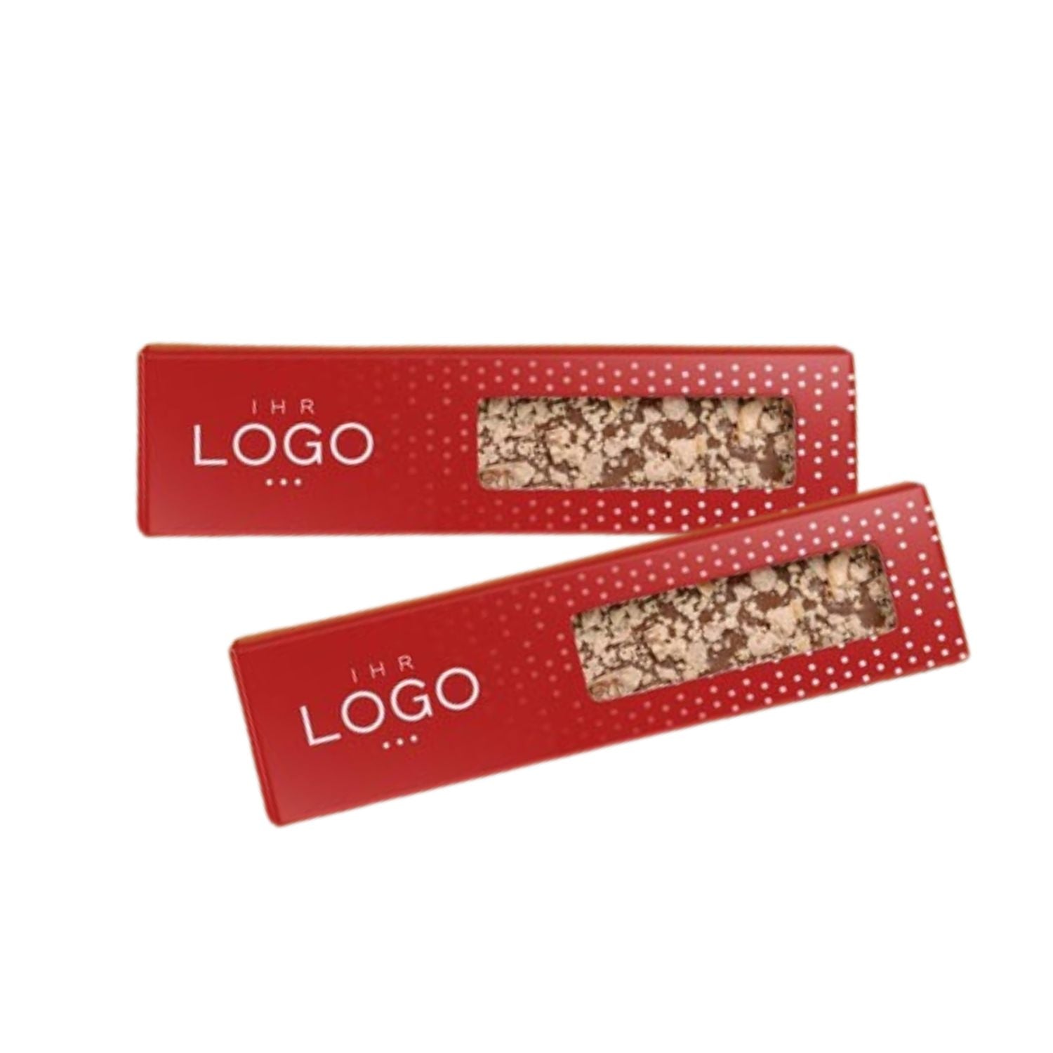 Individuell bedruckte Schokoladenriegel als kleine Werbegeschenke für Kunden, Mitarbeitende und Promotionaktionen