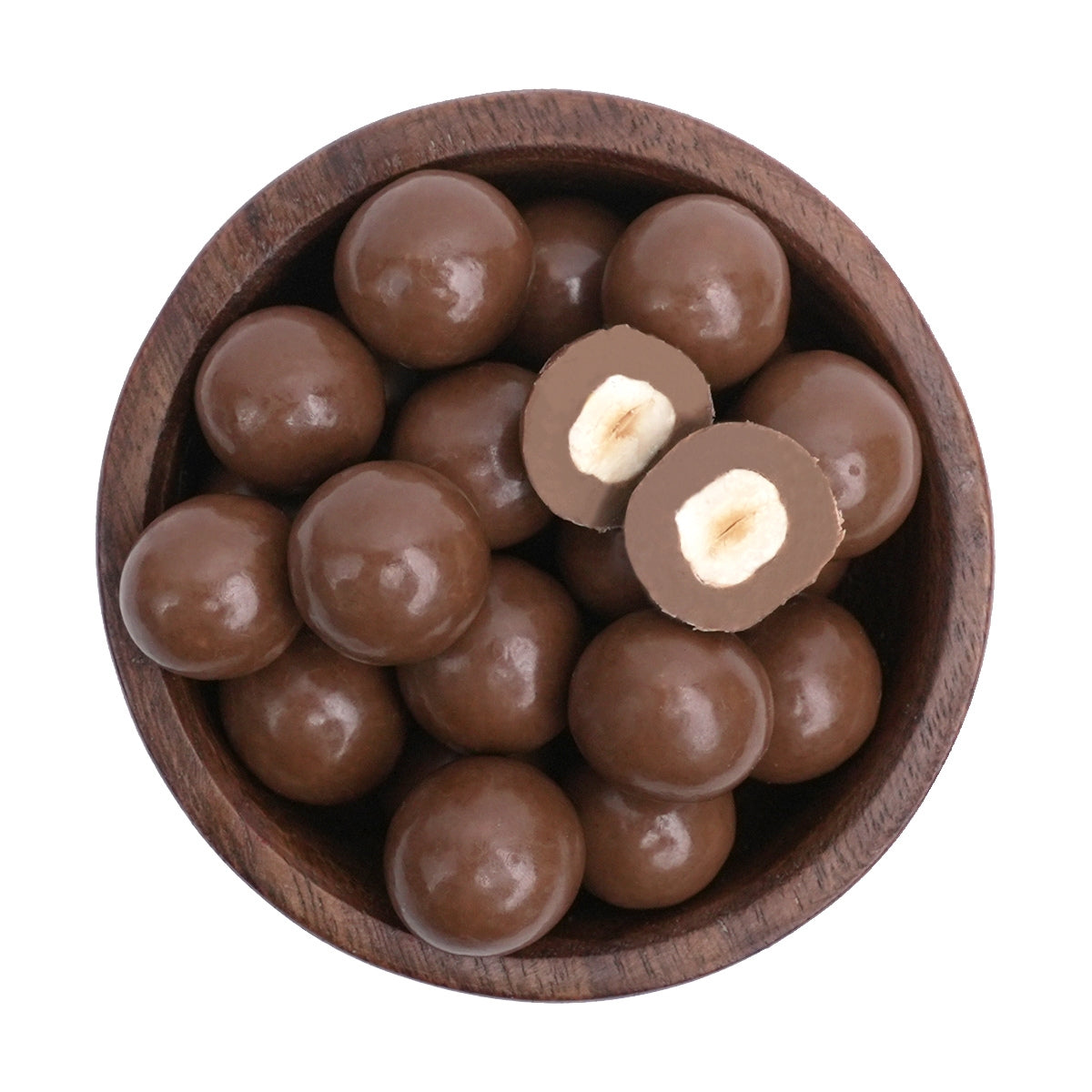 Schokolierte Haselnüsse - in Vollmilchschokolade