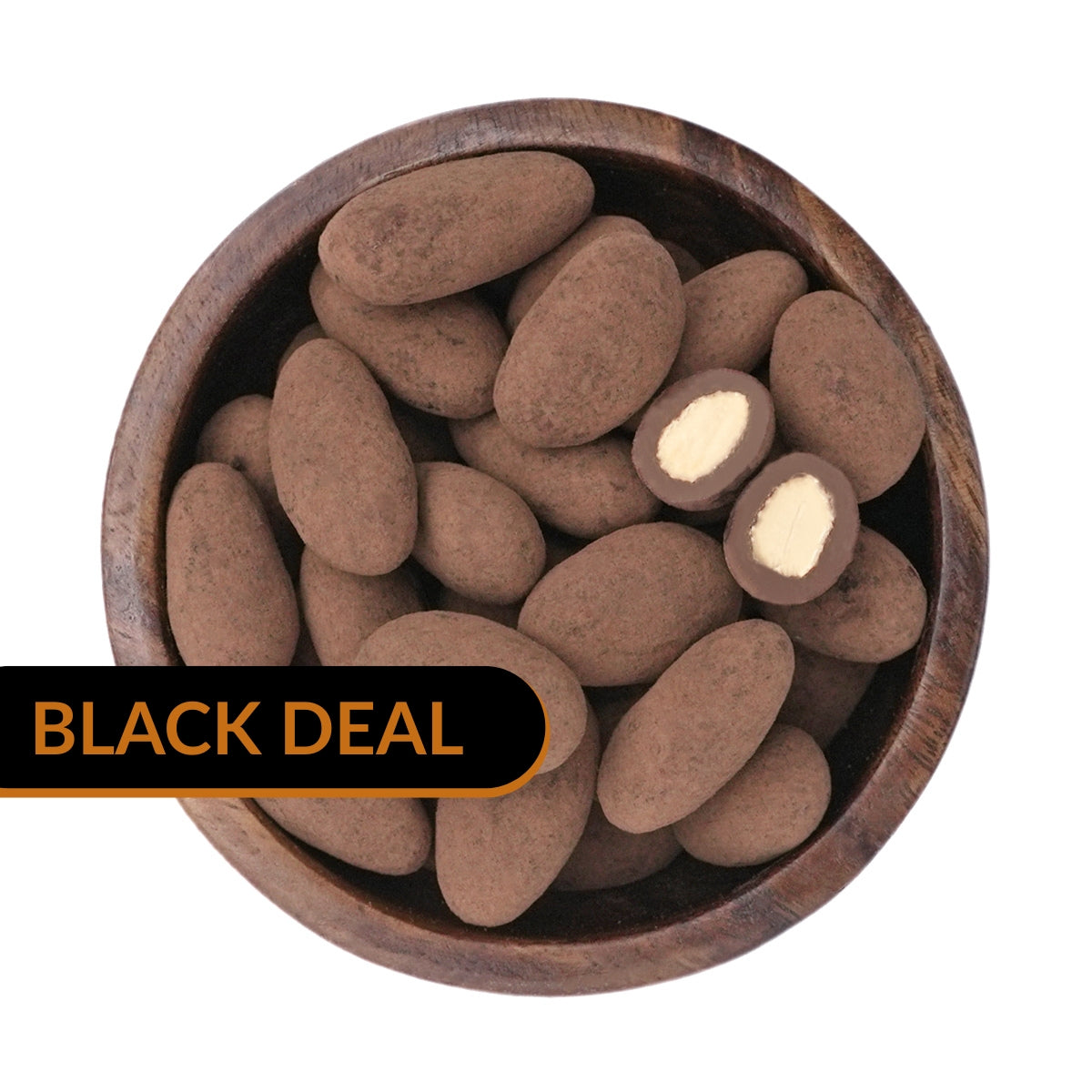 Trüffel Mandeln – Vollmilchschokolade mit Kakaopulver