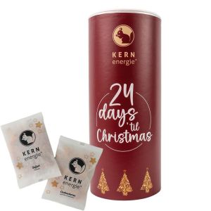 Dosen-Adventskalender 2024 gefüllt mit edlen, leckeren Nüssen und Schokolade, 24 Beutel - 24 days ’til Christmas