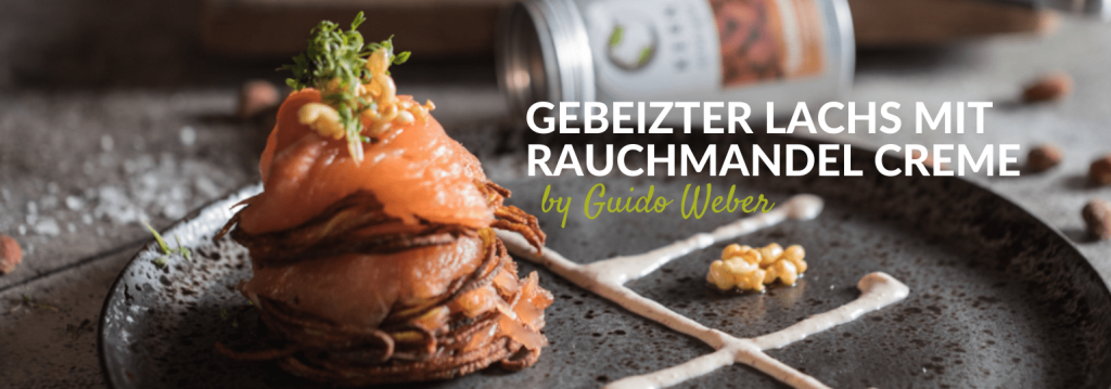 Gebeizter Lachs mit Rauchmandeln Creme by Guido Weber