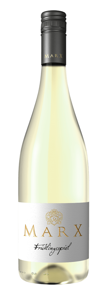 Weinflasche Frühlingsspiel Weißwein Weingut Marx