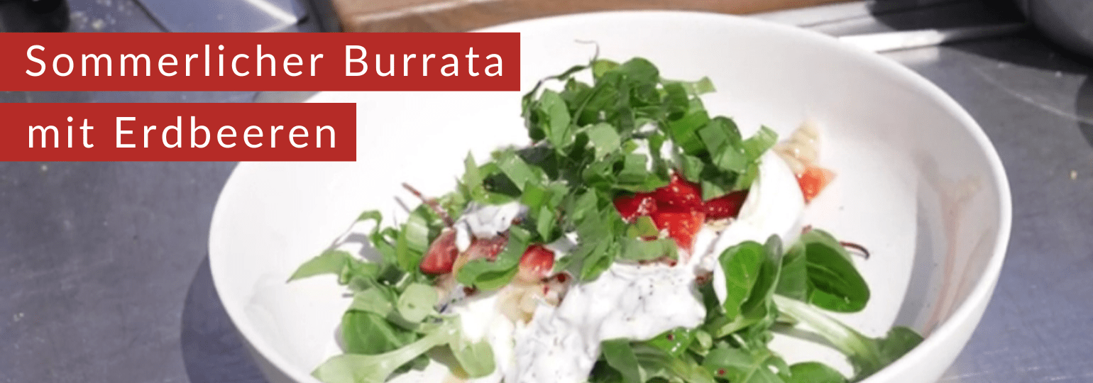 Sommerlicher Burrata mit Erdbeeren Rezept