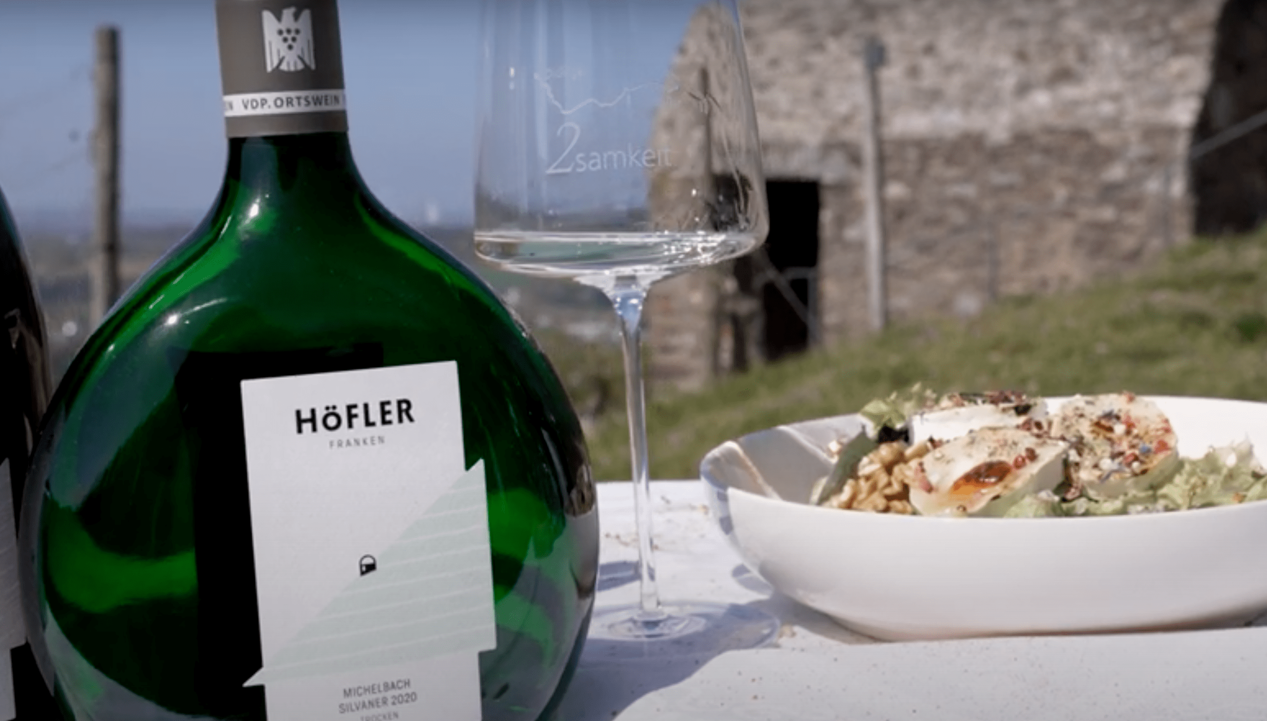 Ziegenkäsesalat mit Honig und Wein vom Weingut Höfler