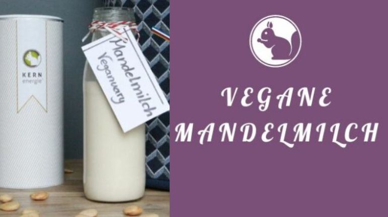 Selbst gemacht vegane Mandelmilch 